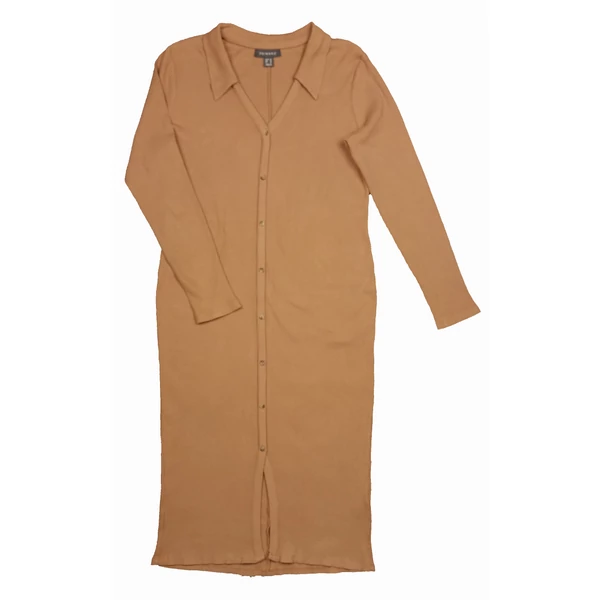 Barna bordás ruha (46)