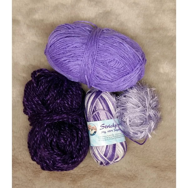 Lila színvilágú fonalcsomag (220gr)
