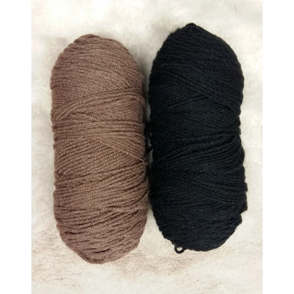 Sötétkék, barna akrilfonal (390gr)