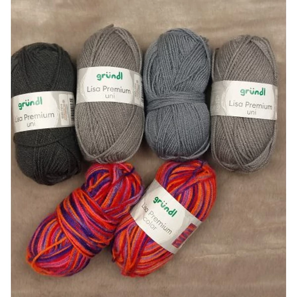 Gründl Lisa Premium uni és color akril fonal