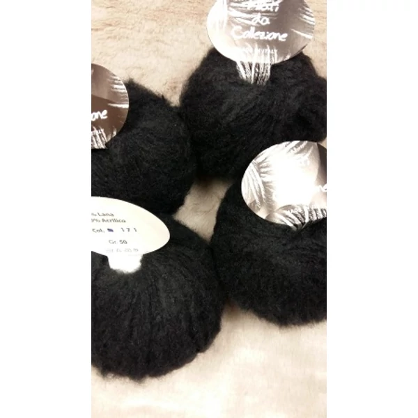 Filati da Collezione fekete gyapjú-akril fonal (200gr)