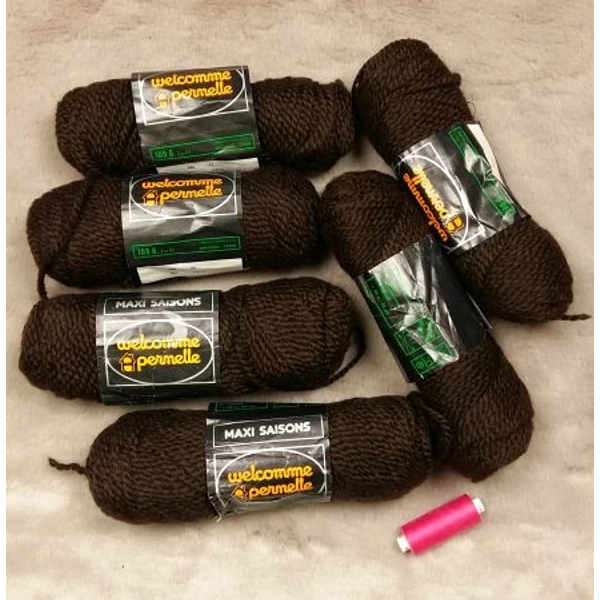 Barna gyapjú-mohair-akril fonal (580gr)