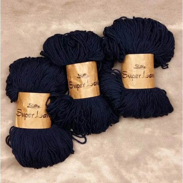 Silke Super Lana sötétkék fonal (600gr)