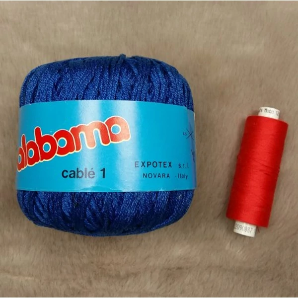 Alabama kék mercerizált pamut fonal (50gr)