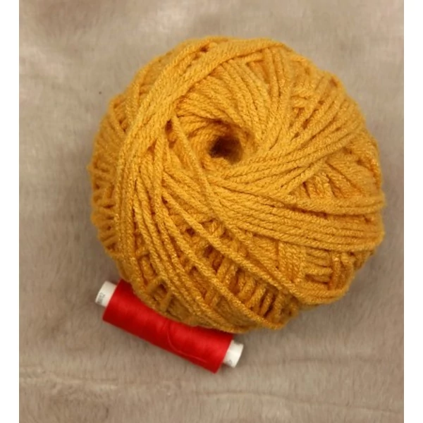 Okker gyapjú-akril fonal (110gr)