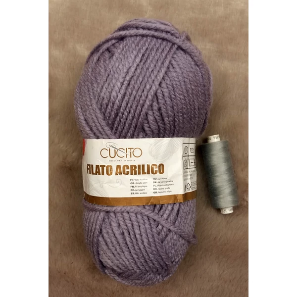 Szürke akril fonal (100gr)