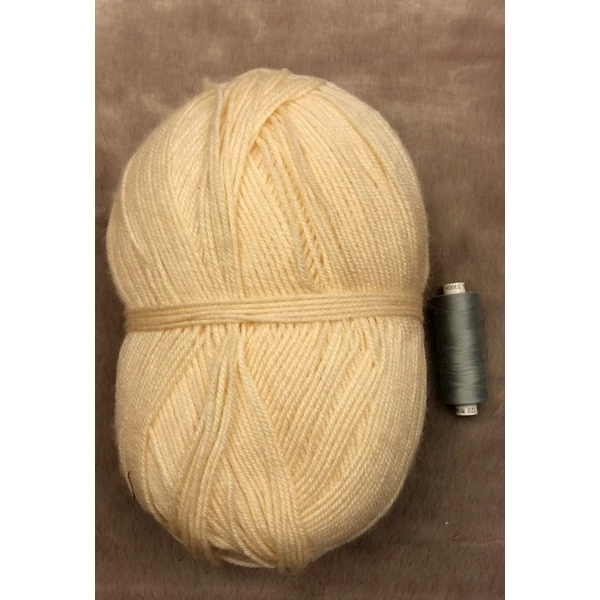 Natúrfehér akril fonal (190gr)