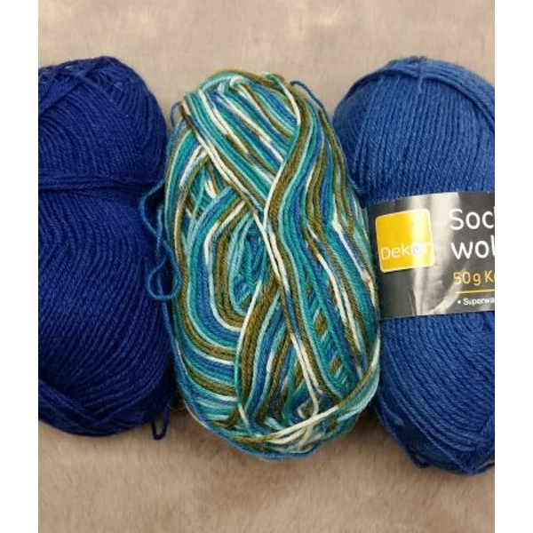 Kék zoknifonal (100gr)