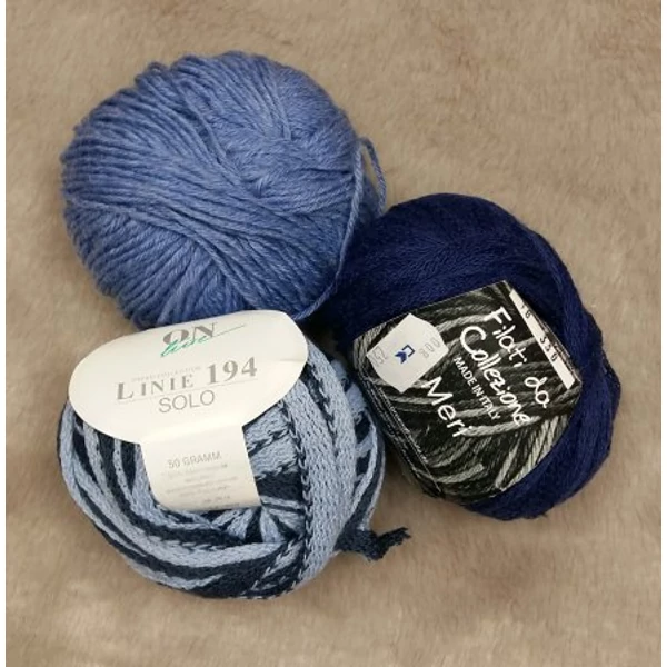 Kék színvilágú fonal csomag (140gr)