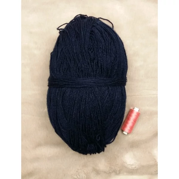 Sötétkék akril fonal (400gr)