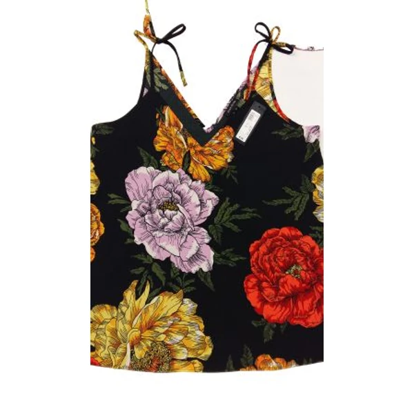 River Island nagy virágos fekete top (32)