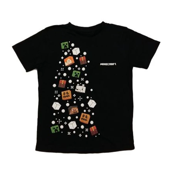 Fekete Minecraft póló (140)