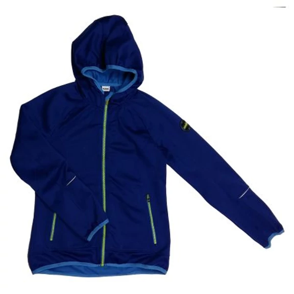 Kék-zöld zippes softshell kabát (152)