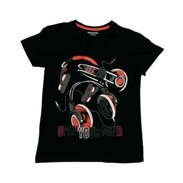 Fekete fejhallgatós póló (152)