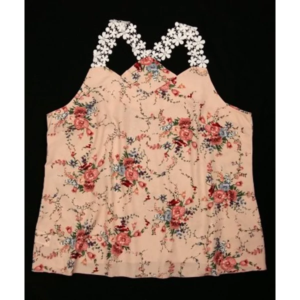 Púder virágos top (3XL)