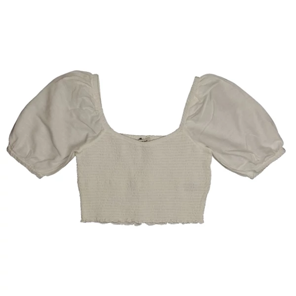 Fehér lenes top (S)