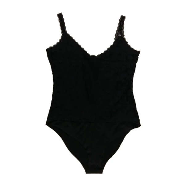Fekete csipkés bodytop (S)