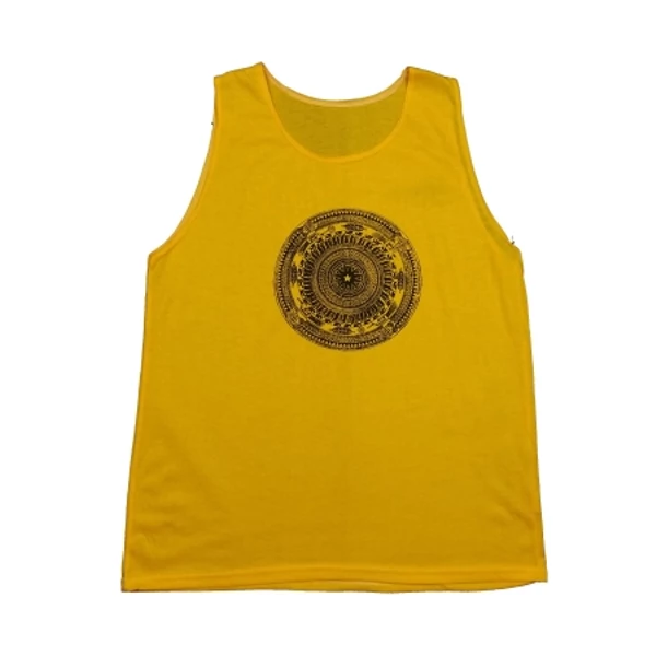 Sárga díszes póló (L)