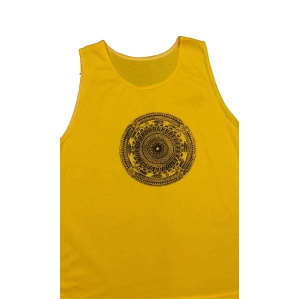 Sárga díszes póló (L)