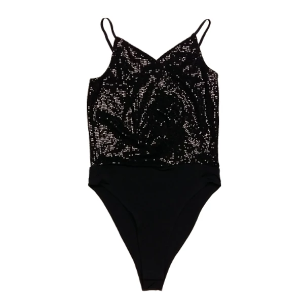 fekete flitteres bodytop (S)