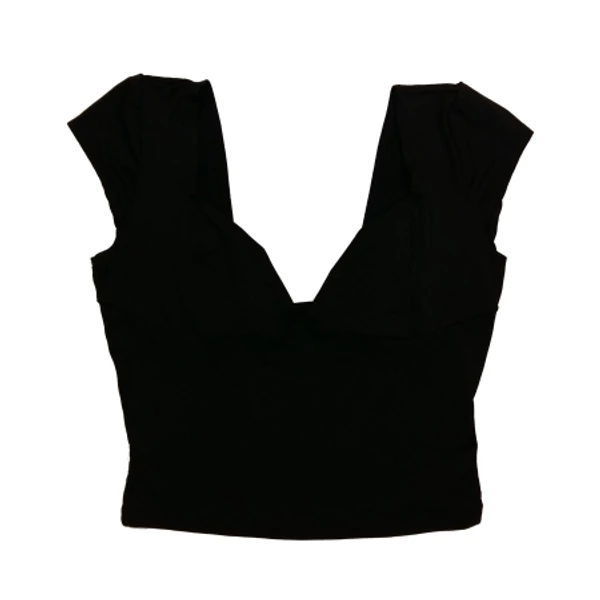 Fekete elasztikus top (L)