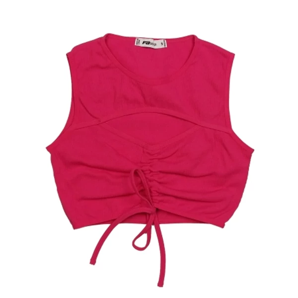 Pink bordás top (S)