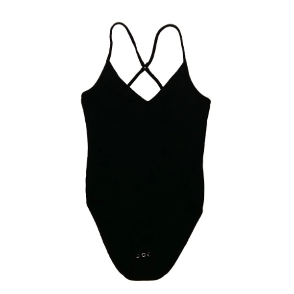 Fekete bordás bodytop (38)