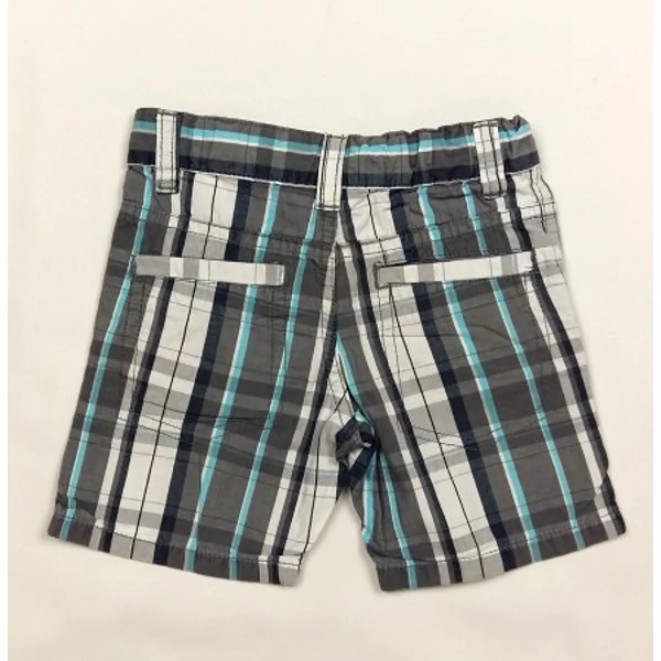 Szürke-kék kockás short (110)