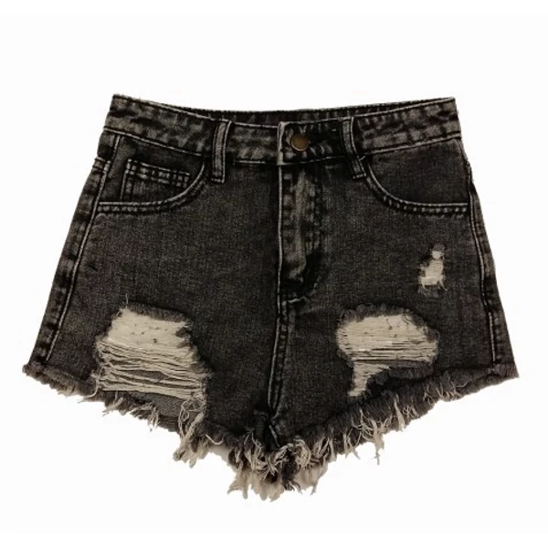 Szürke szakadt farmershort (146)