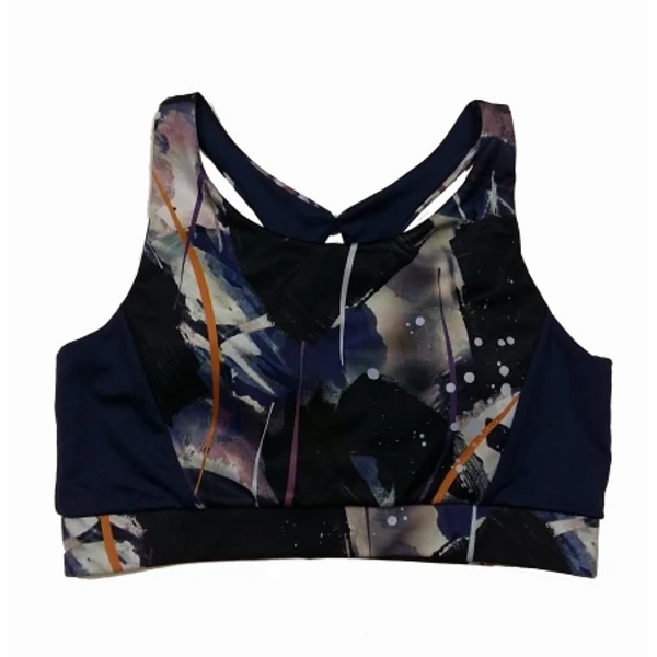 Kék mintás sporttop (S)