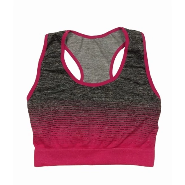 Szürke-pink sporttop (S)