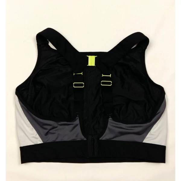 Fekete-fehér-sárga sporttop (85G)