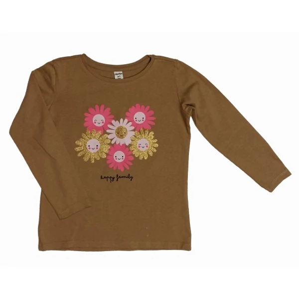 Barna virágos póló (122)