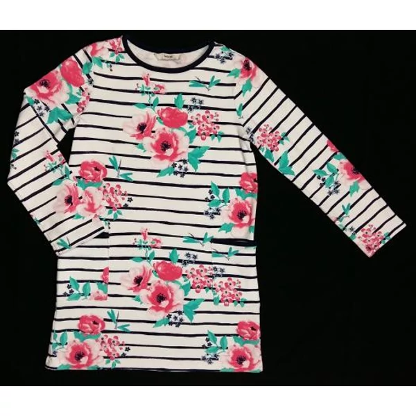 Csíkos virágos ruha (134)