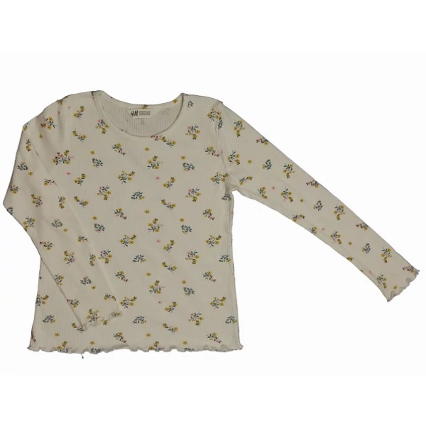 Krém kisvirágos póló (140)