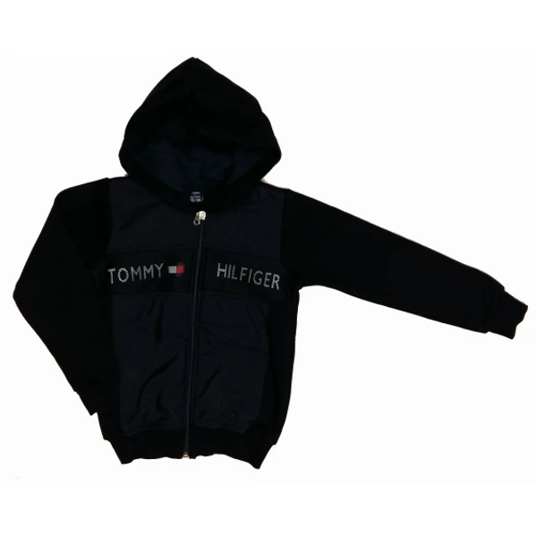 Sötétkék zipes pulcsi (128)