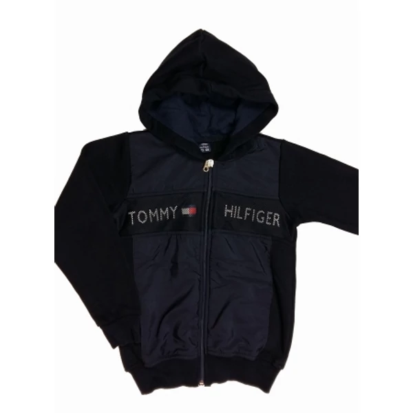 Sötétkék zipes pulcsi (128)