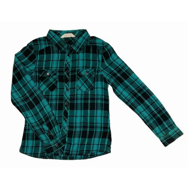 Türkiz kockás blúz (146)