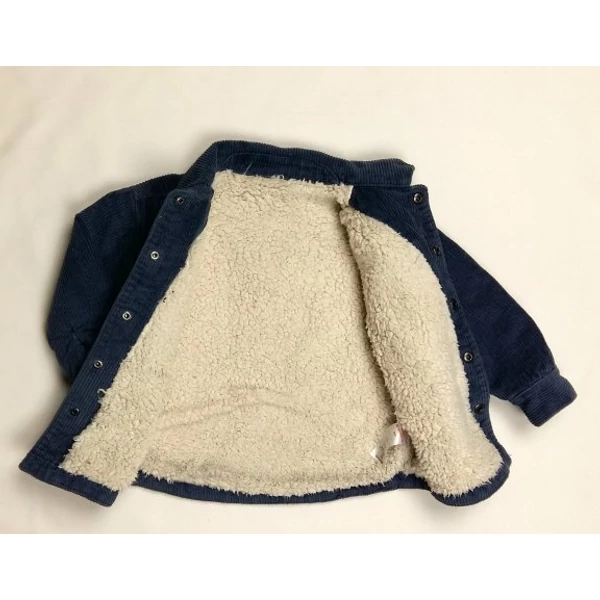 Kék kord bundás kabát (104)