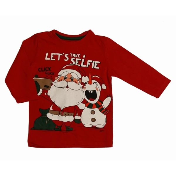 Piros Mikulásos póló (104)