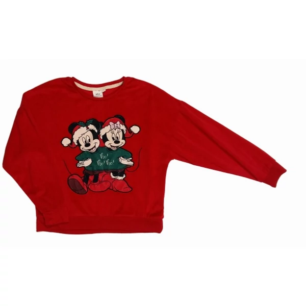 Piros Mickey Mikulás pulcsi (140)