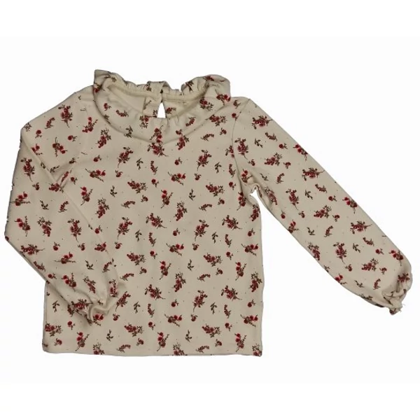 Kisvirágos fodros póló (110)