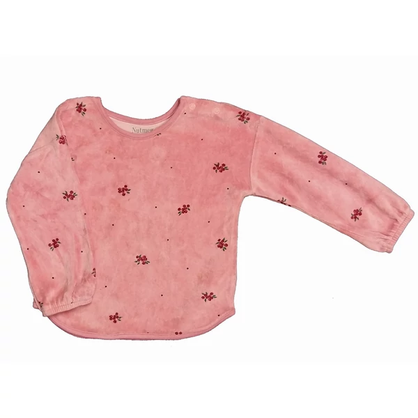 Rózsazsín virágos plüss pulcsi (86)