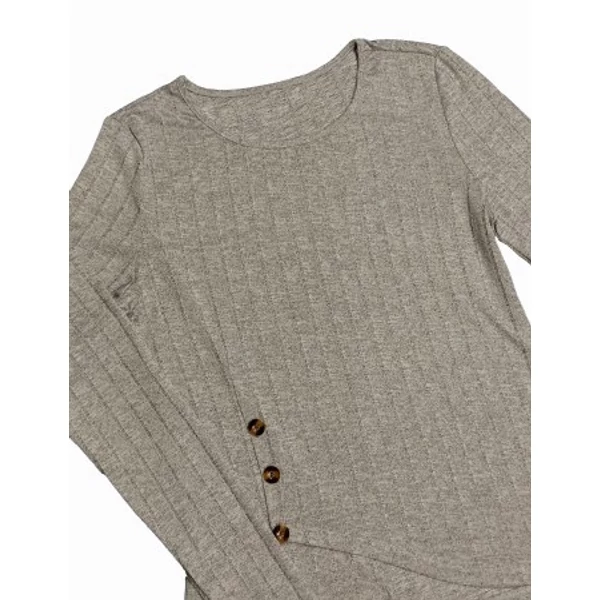 Szürke gombos pulcsi (M)