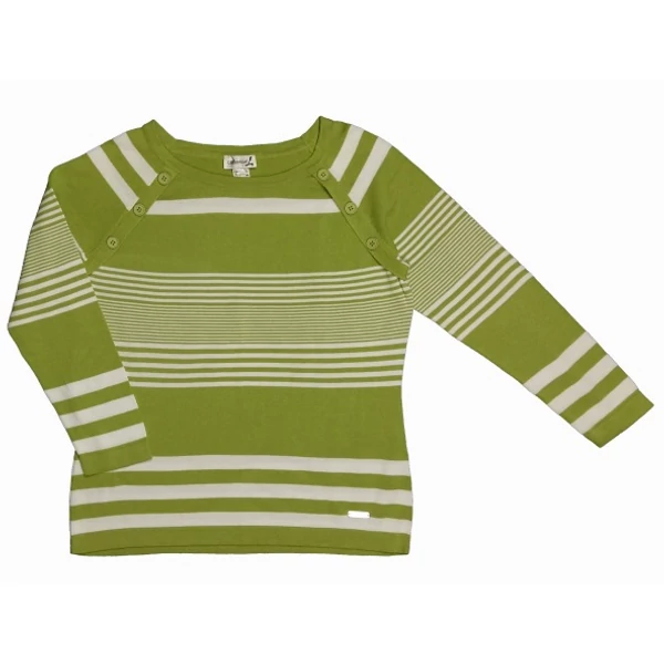 Zöld, fehér csíkos pulcsi (42)