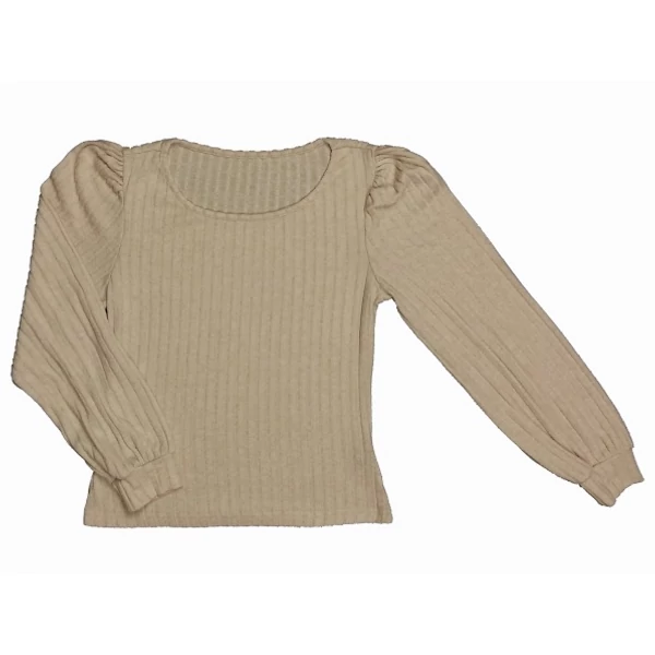 Bézs bordás felső (XS)