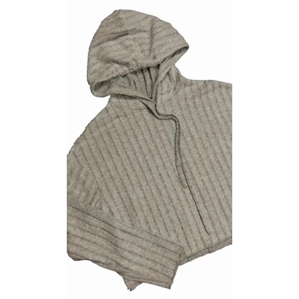 Szürke bordás pulcsi (S)