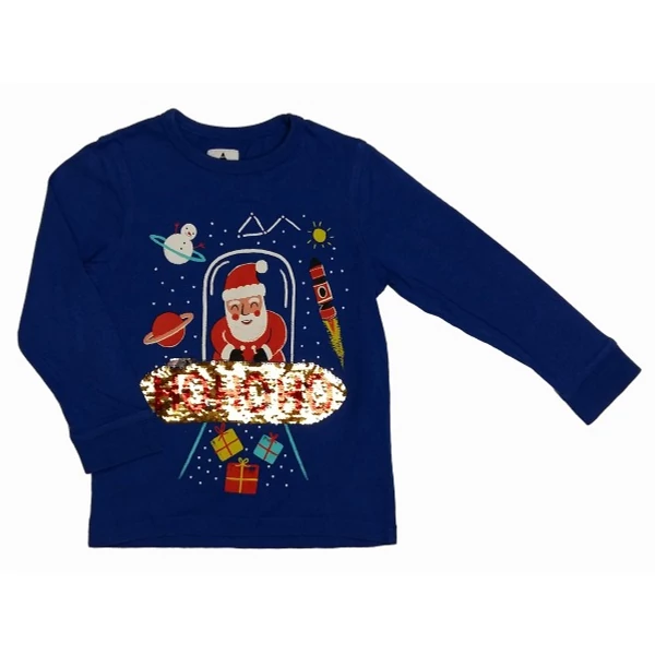 Kék Mikulásos póló (110)