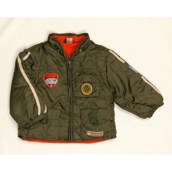 Zöld-narancs télikabát (86)