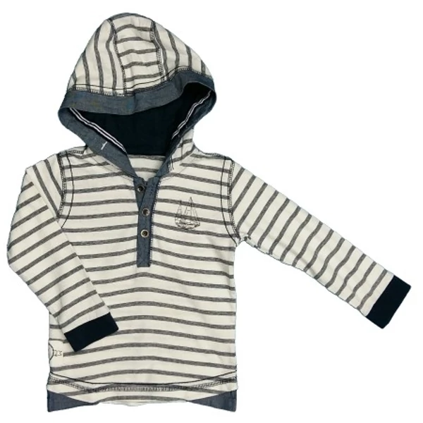 Csíkos kapucnis póló (80)